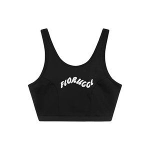 NWT Fiorucci Wave Logo Tank Top Vest in Black